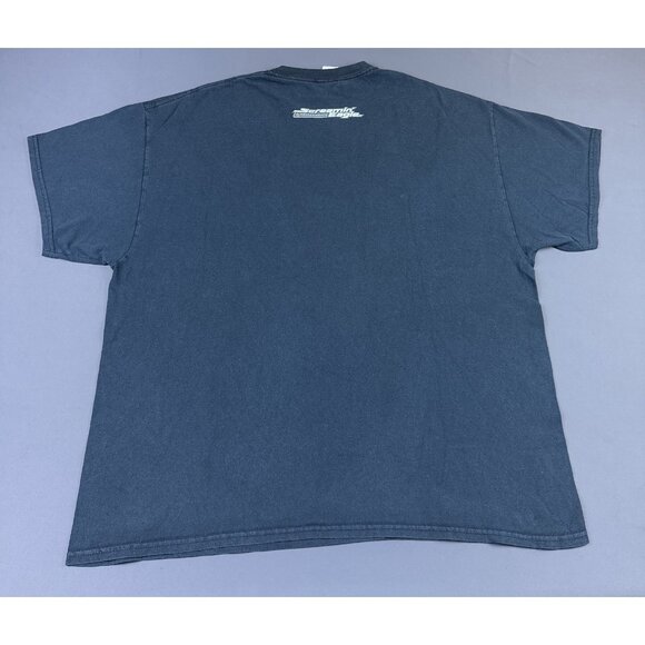 Rare Vintage Y2K Harley Davidson Screaming Eagle Faded Art Black 2XL Shirt Promo - Picture 2 of 6